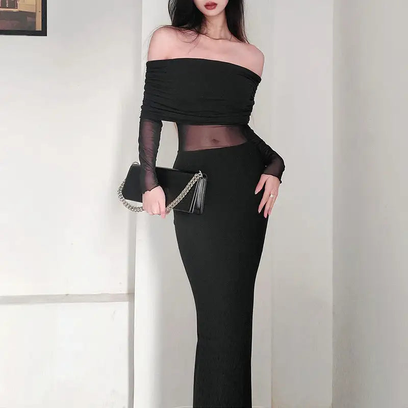 Elegant Off Shoulder Dress - Stylish Off Shoulder Dress for Any Occasion - Store 48