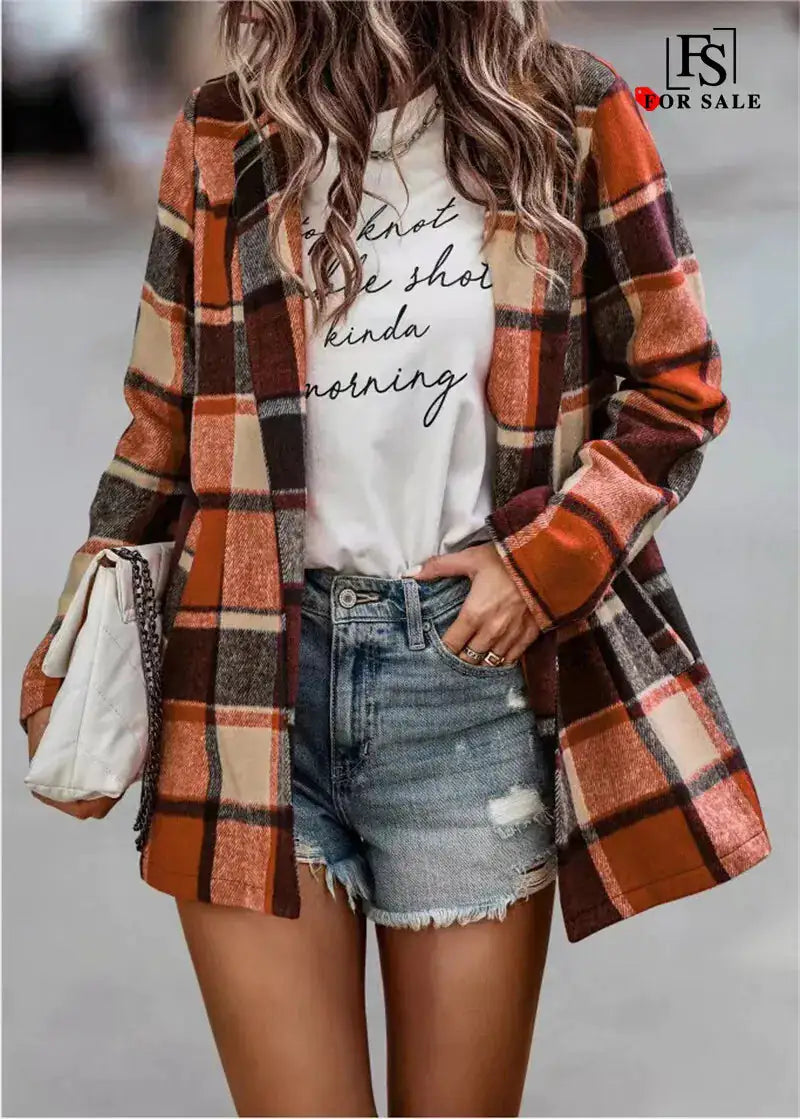 Checkered Coat for Women - Stylish and Trendy Outerwear