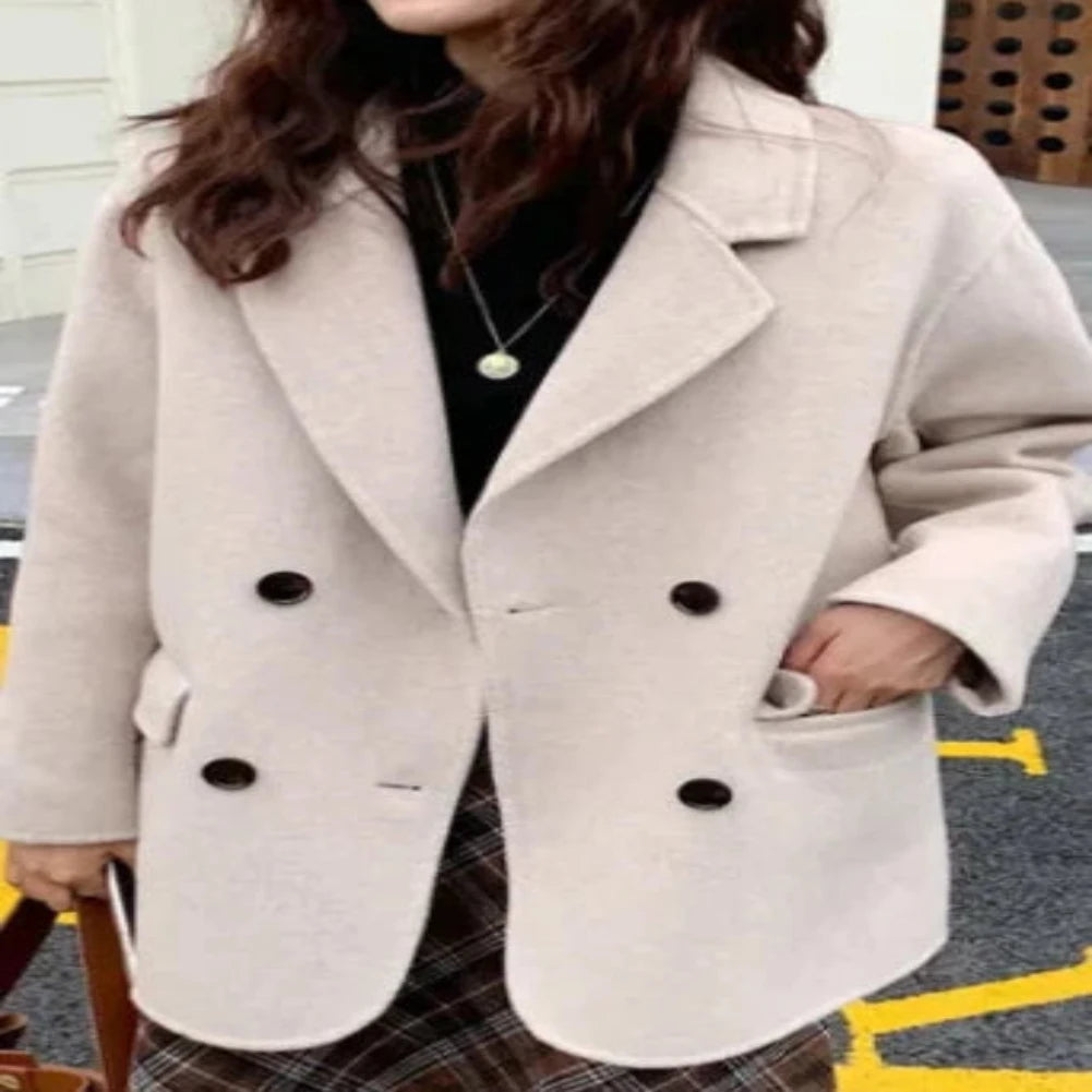 Women’s Short Cashmere Coat - New Double-Sided Style