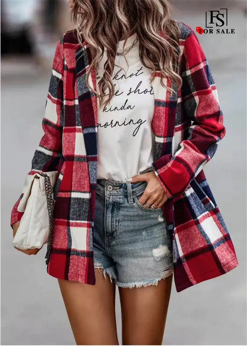 Checkered Coat for Women - Stylish and Trendy Outerwear