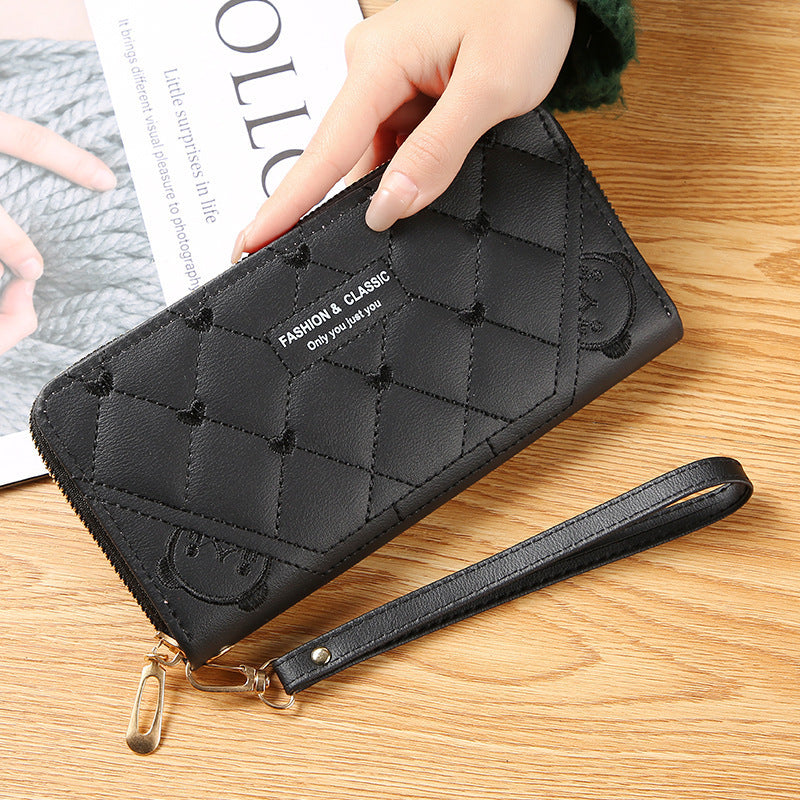 Women's Long Zipper Wallet - Fashionable Single Zipper Design