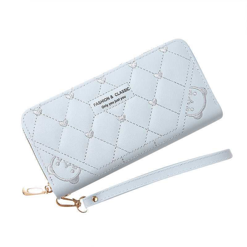 Women's Long Zipper Wallet - Fashionable Single Zipper Design