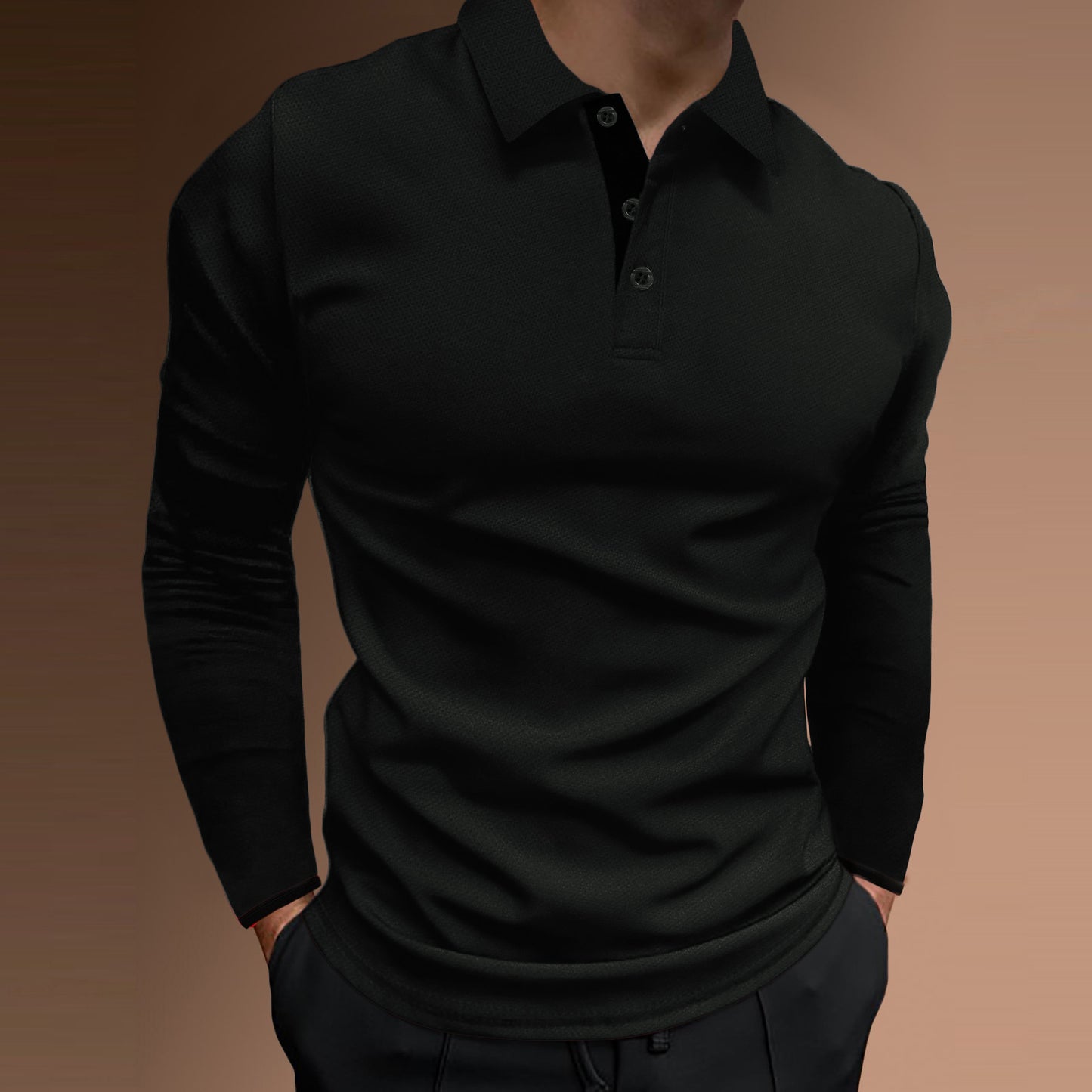 Sports Fitness Long Sleeve Shirt Stand Collar Stretch Vertical Bar Design