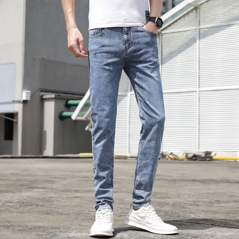 Light-colored Stretch Jeans for Men - Comfortable Fit