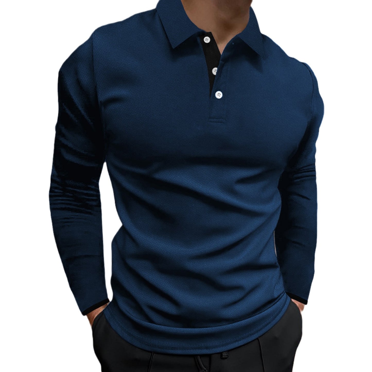 Sports Fitness Long Sleeve Shirt Stand Collar Stretch Vertical Bar Design