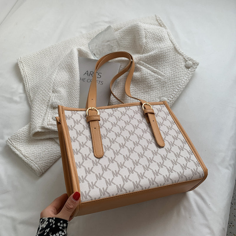 Fashion Women's Large Capacity Handbag Commuter Printing Student Shoulder Bag