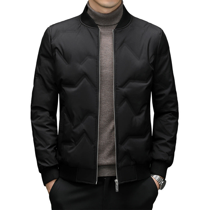 Duck Down Winter Jacket - Lightweight, Warm Business Casual Style for Men