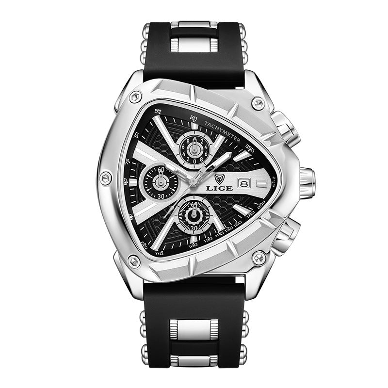 Polygon Men's Waterproof Luminous Watch with Calendar Function