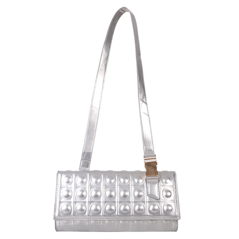 Crossbody Diamond Chain Bag - Fashionable Small Square Design for Stylish Appeal