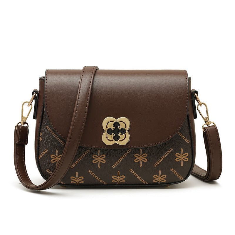 Women's Contrast Colour Bag - Small Printed Design