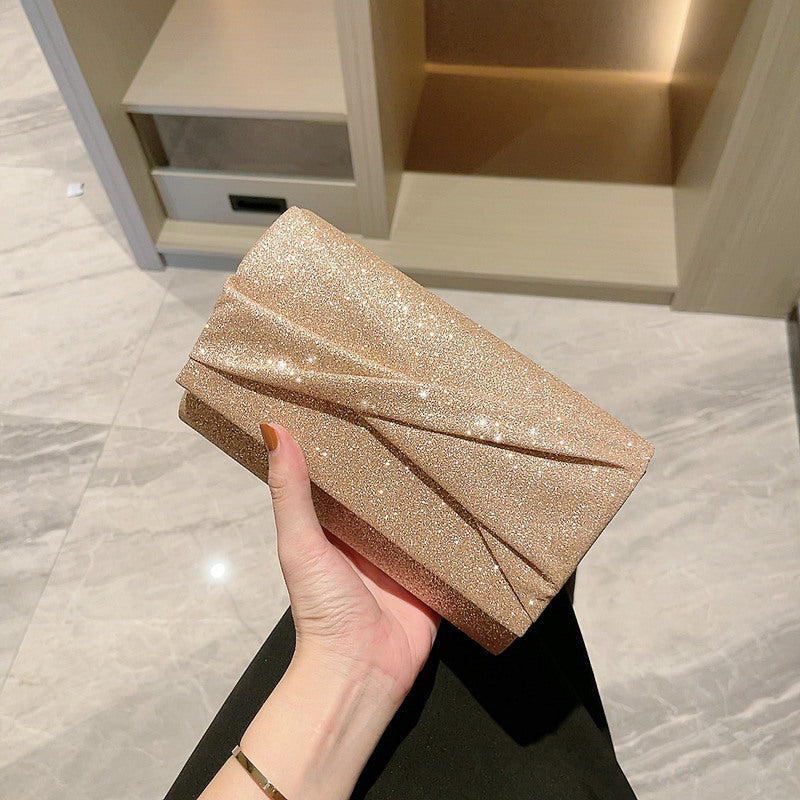 Gold Envelope Clutch - Fashionable Gold Fashion Envelope Clutch