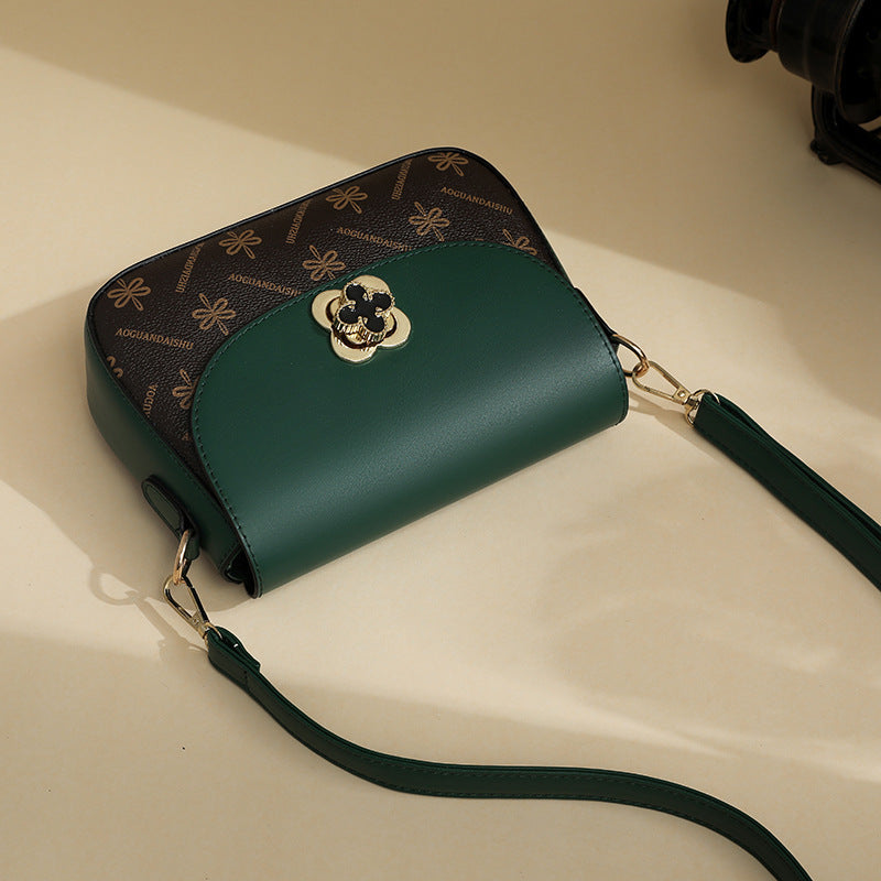 Women's Contrast Colour Bag - Small Printed Design