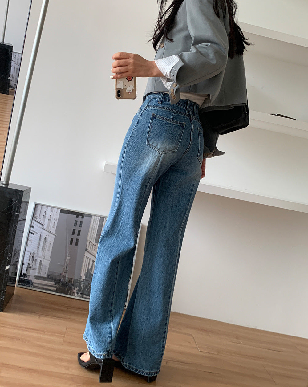 Retro High Waist Slimming Jeans for Women