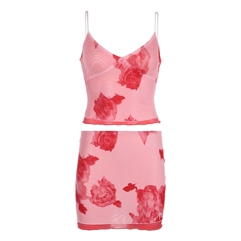 Two-piece Summer Vacation Skirt Suit for Stylish Getaways