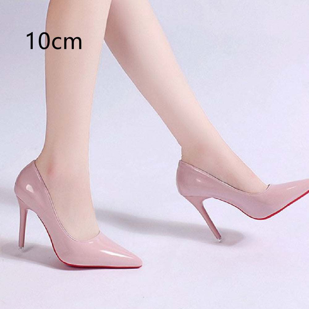 Women's Stiletto High Heels Red Bottom, Sexy Pointed Toe Super High Heel Solid Colour
