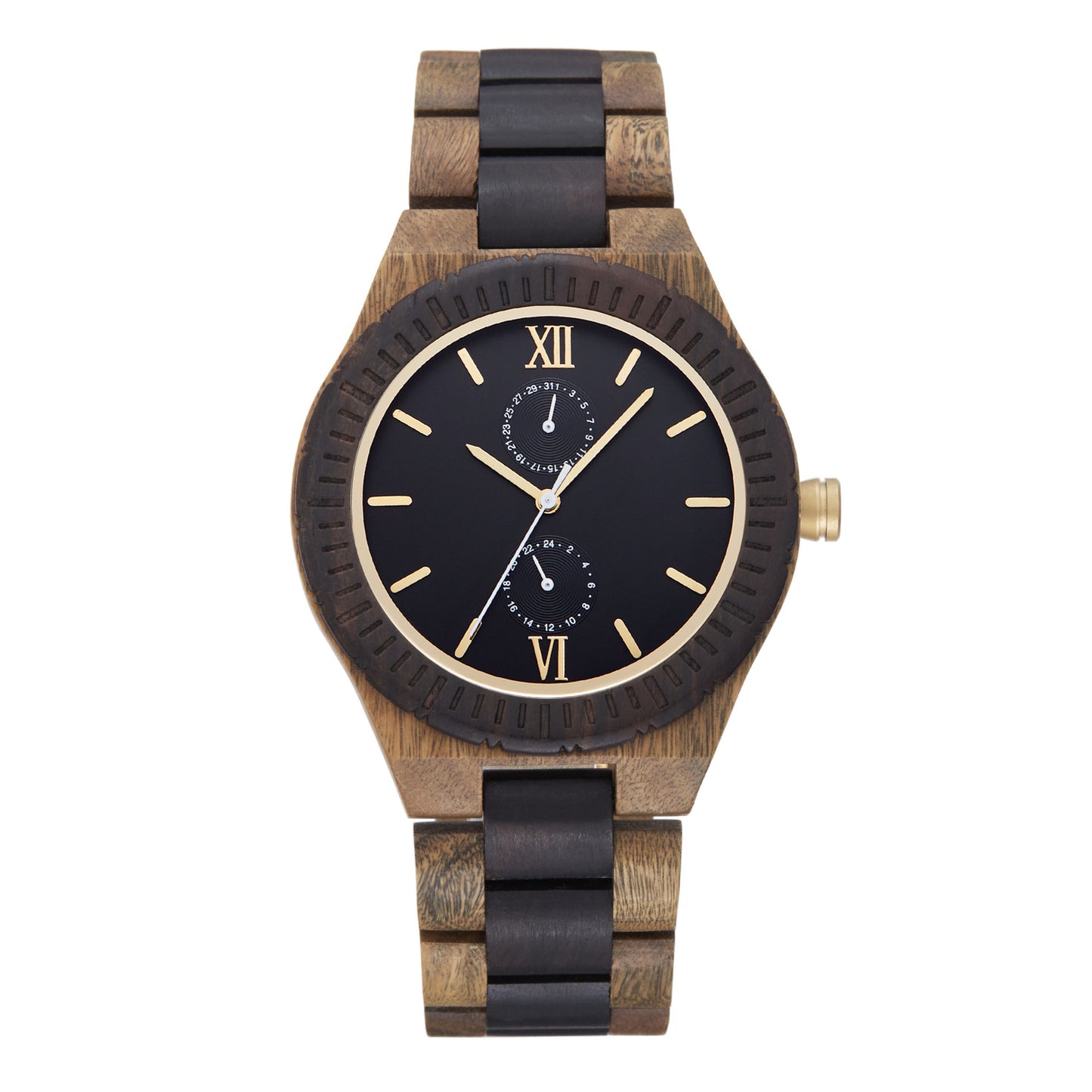 Men's Wooden Watch - Multi-functional Quartz Movement