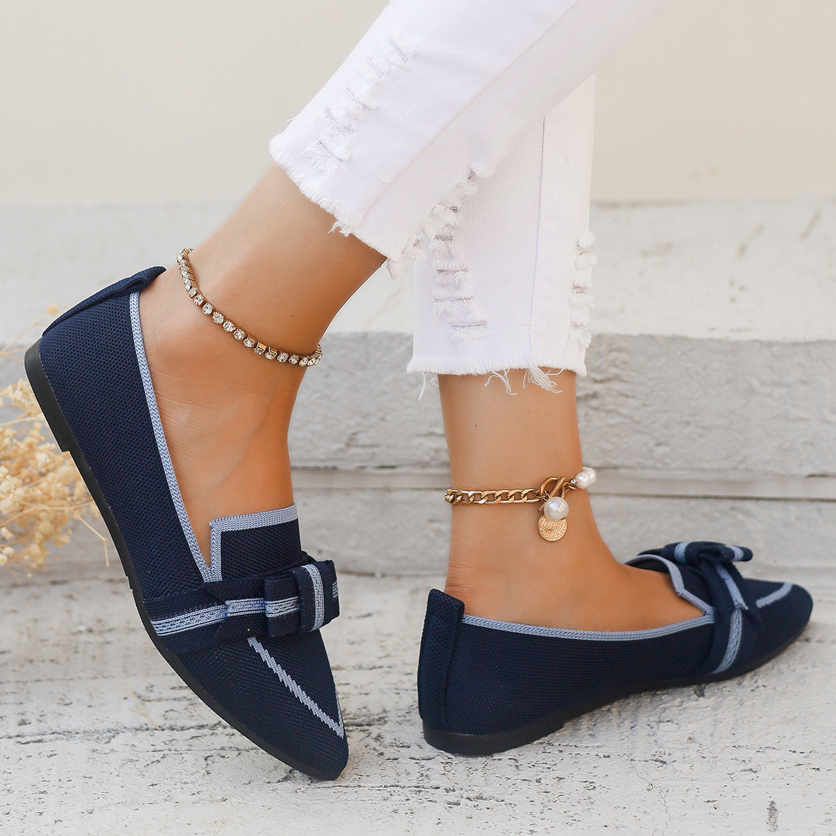 Bowknot Casual Shoes - Comfortable and Stylish Everyday Footwear