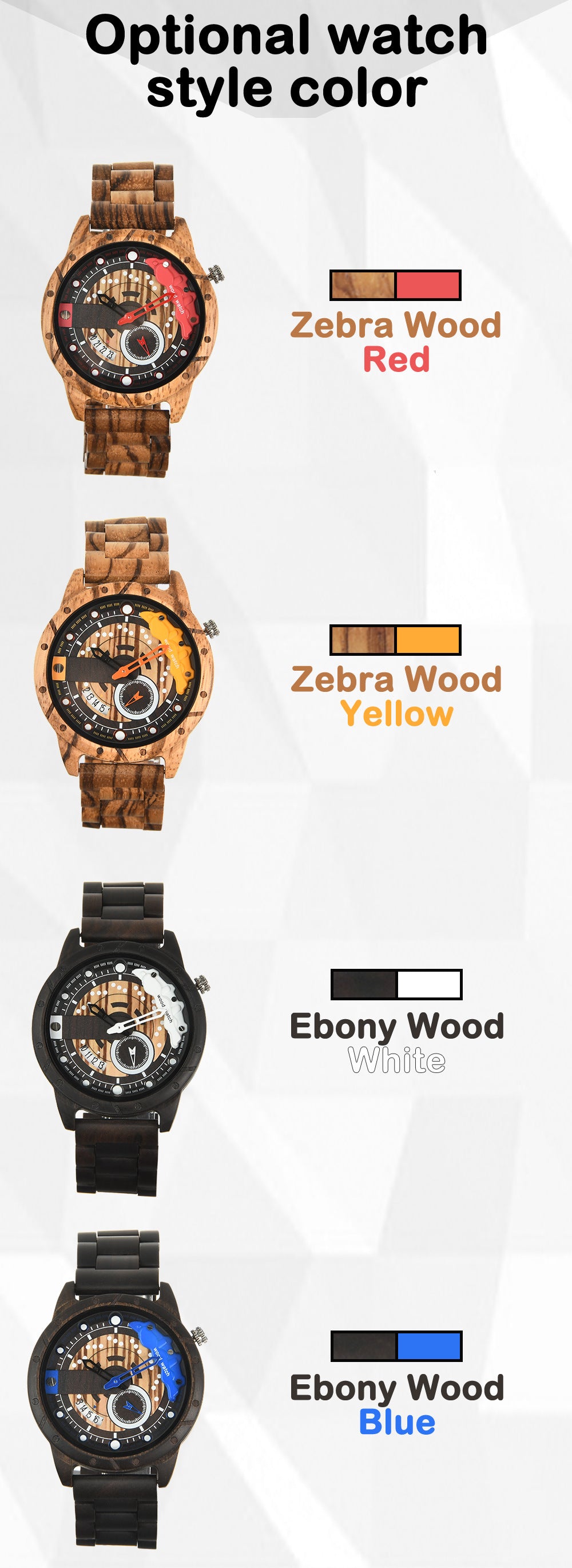 Personal Leisure Quartz Large Dial Men's Wooden Watch - Stylish Men's Wooden Watch