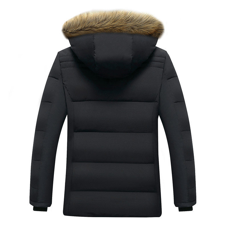 Men's Velvet Cotton-padded Jacket Plus Thick Cotton Padding for Autumn and Winter