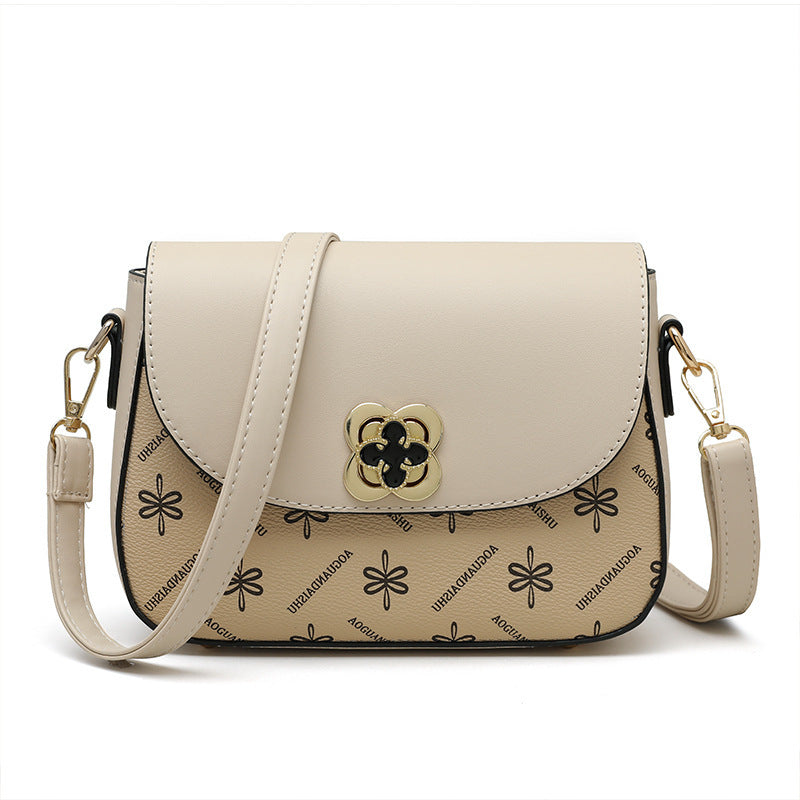 Women's Contrast Colour Bag - Small Printed Design