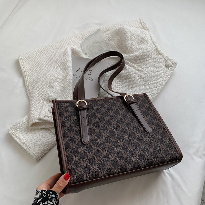 Fashion Women's Large Capacity Handbag Commuter Printing Student Shoulder Bag