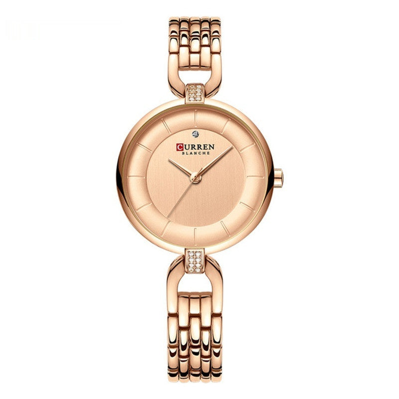 Fashion Women's Rhinestone Waterproof Quartz Watch - Rhinestone-encrusted Timepiece