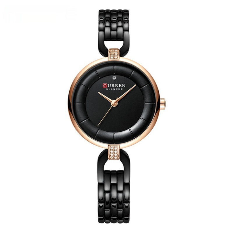 Fashion Women's Rhinestone Waterproof Quartz Watch - Rhinestone-encrusted Timepiece