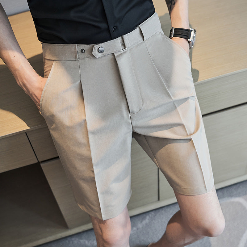 Men's Summer Suit Shorts Thin Slim Fit All-Matching