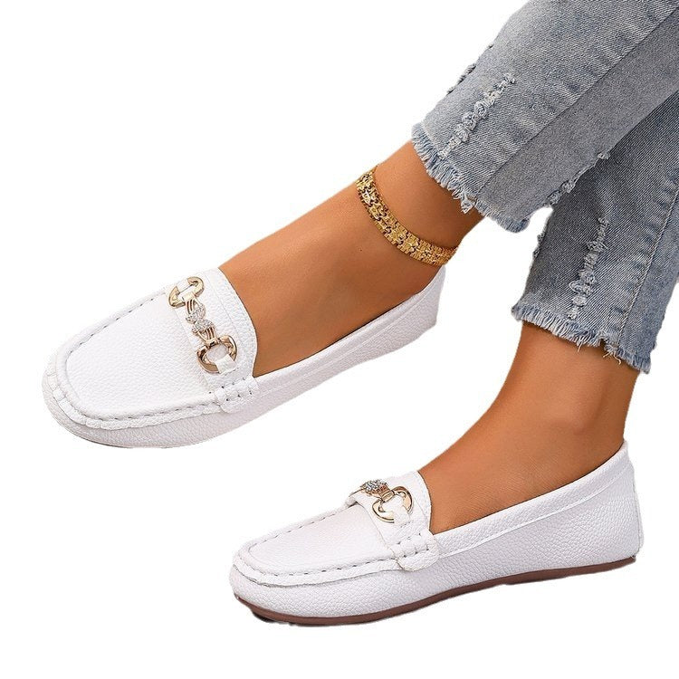 New Spring And Autumn Comfortable Slip-On Pumps - Flat Bottom Versatile Soft Bottom Shallow Mouth