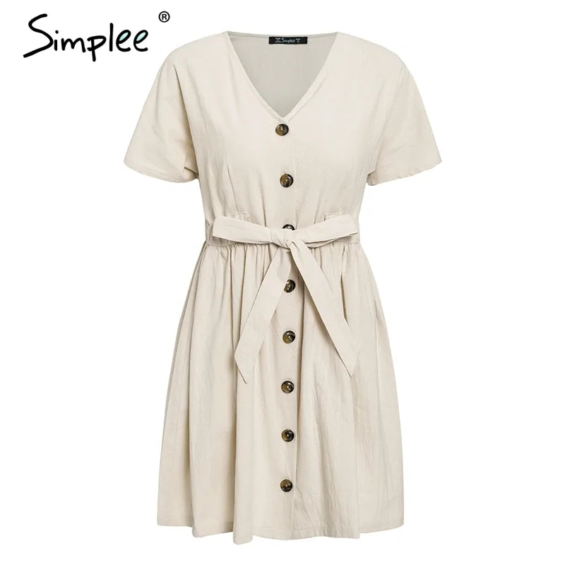 Short Summer V-Neck Dresses for Effortless Style - Store 48