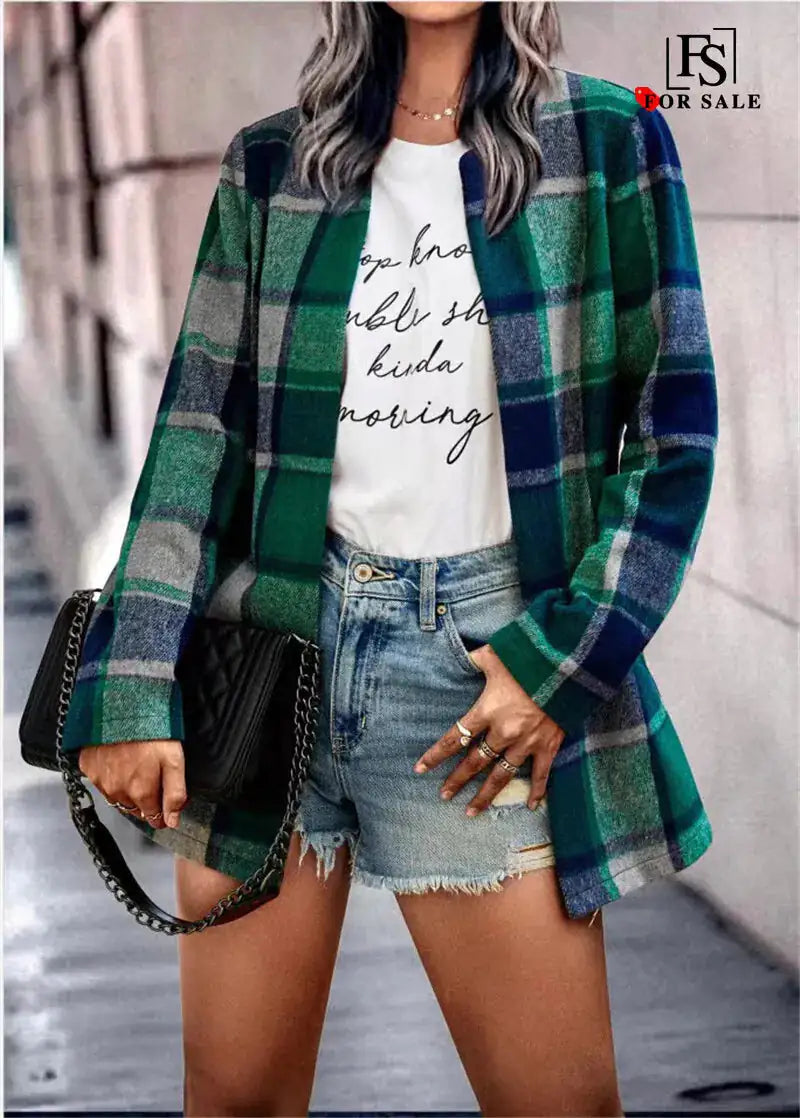 Checkered Coat for Women - Stylish and Trendy Outerwear