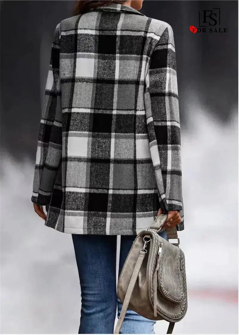 Checkered Coat for Women - Stylish and Trendy Outerwear