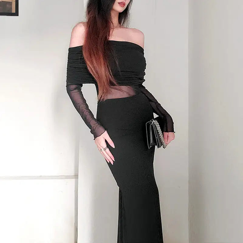 Elegant Off Shoulder Dress - Stylish Off Shoulder Dress for Any Occasion - Store 48