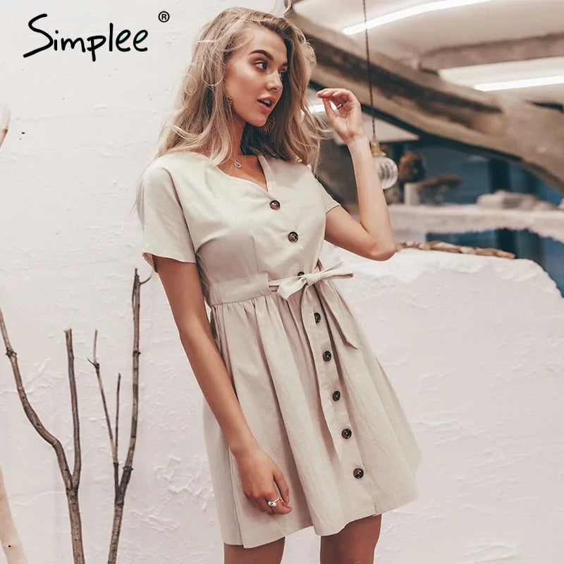 Short Summer V-Neck Dresses for Effortless Style