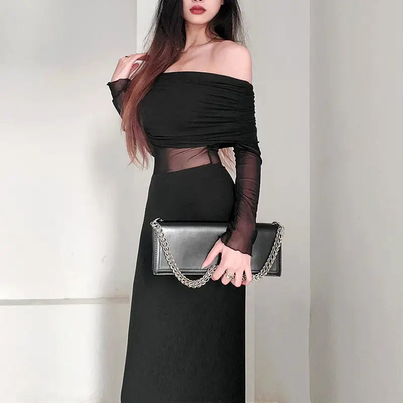 Elegant Off Shoulder Dress - Stylish Off Shoulder Dress for Any Occasion - Store 48