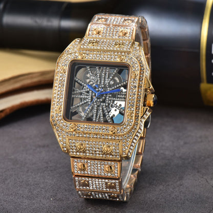 Women's Diamond Watch with Fashion Steel Strap