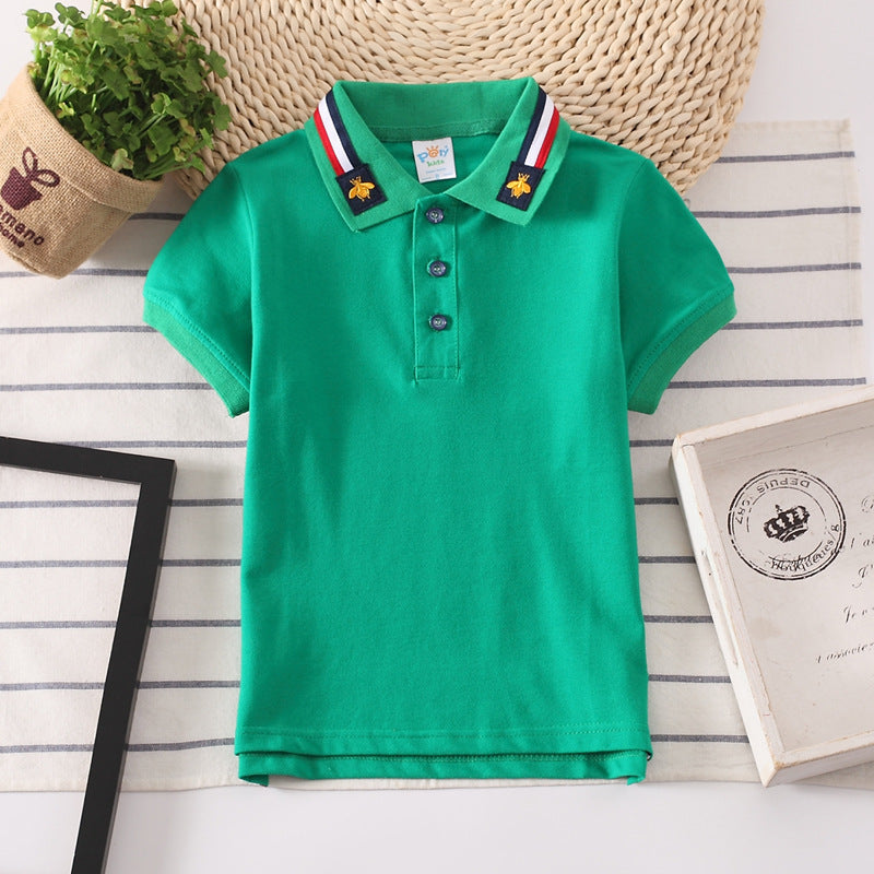 Solid color polo shirt