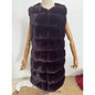 Fur Long Vest Coat - Stylish Cotton-padded Winter Outerwear