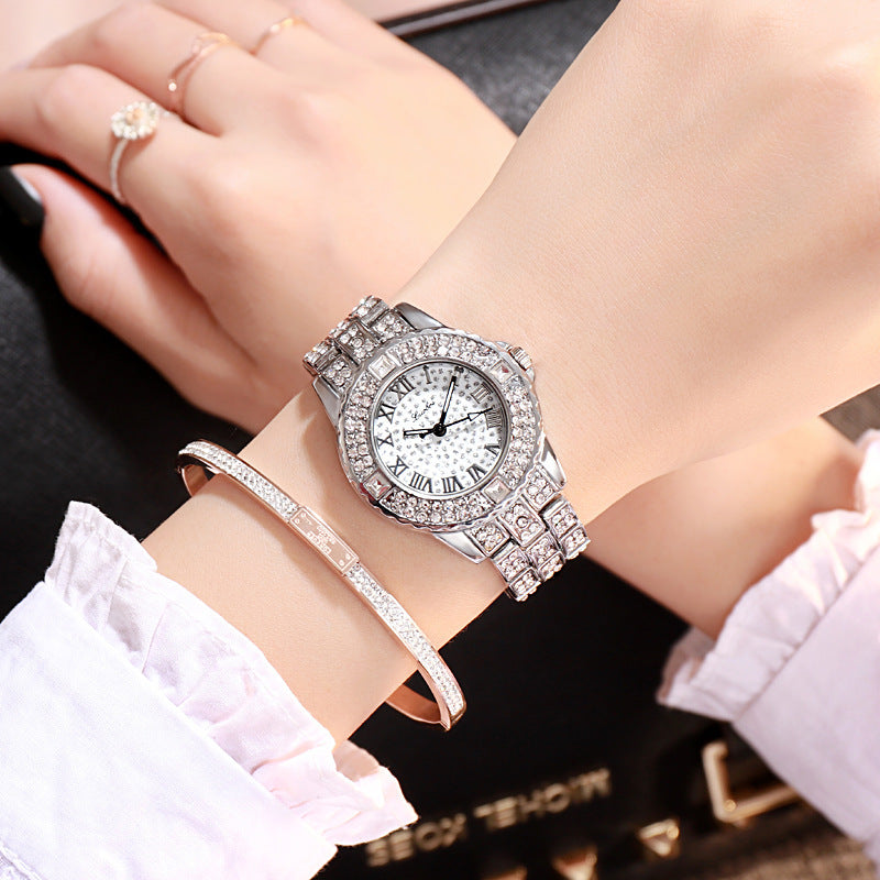 Women's Fashion Simple Rhinestone Alloy Quartz Watch