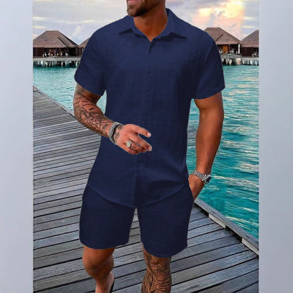 Summer Jacquard Suit in Black and White Solid Color