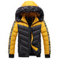 Hooded Jacket Men's Thick Warm Hooded Jacket for Ultimate Comfort