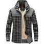 Winter Jacket Men's Thicken Fleece Jacket Warm Plaid Coats Pure Cotton Military Clothes