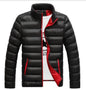 Fall Winter Men's Padded Down Jacket for Warmth with Stand-Collar