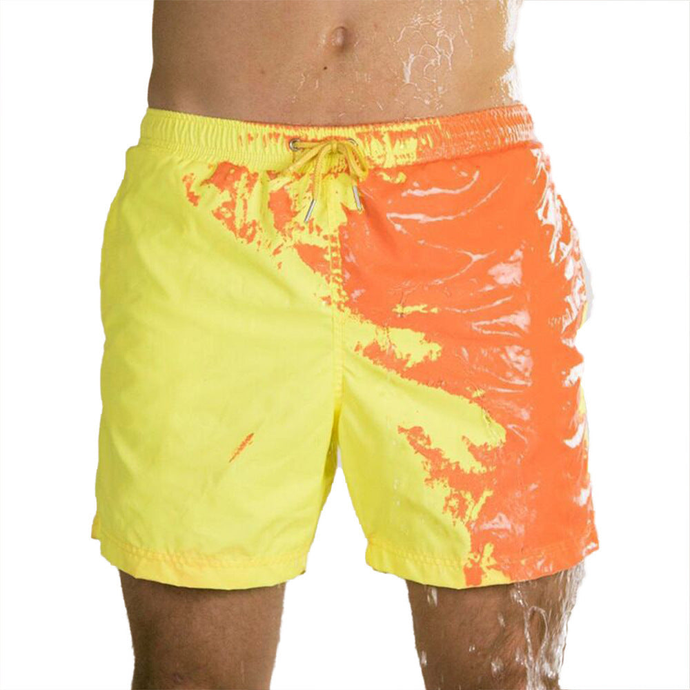 Discoloration Beach Shorts - Change Color When Exposed to Water
