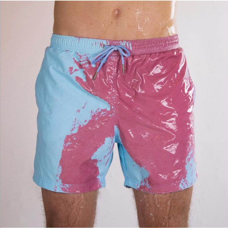 Discoloration Beach Shorts - Change Color When Exposed to Water