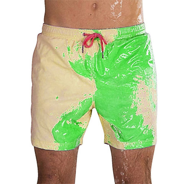 Discoloration Beach Shorts - Change Color When Exposed to Water