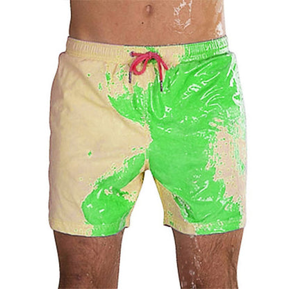 Discoloration Beach Shorts - Change Color When Exposed to Water