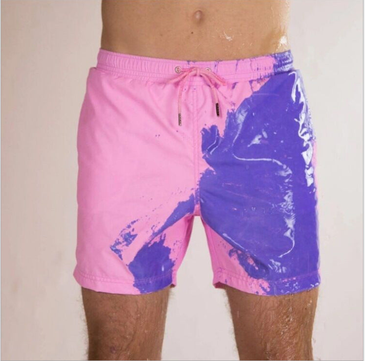 Discoloration Beach Shorts - Change Color When Exposed to Water