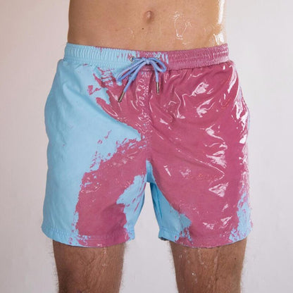 Discoloration Beach Shorts - Change Color When Exposed to Water