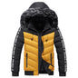 Hooded Jacket Men's Thick Warm Hooded Jacket for Ultimate Comfort
